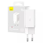 INCARCATOR retea Baseus GaN5 Pro, Quick Charge 40W, 2 x USB Type-C, alb  CCGP180102  (timbru verde 0.18 lei) - 6932172627911