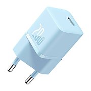 INCARCATOR retea Baseus Mini, GaN5 Fast Charger 20W, 1 x USB Type-C 5V/3A,  albastru  CCGN050103  (timbru verde 0.18 lei) - 6932172625337