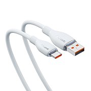 CABLU alimentare si date Baseus Pudding, Fast Charging Data Cable pt. smartphone, USB la USB Type-C 100W, 2m, alb  P10355703221-01  (timbru verde 0.08 lei) - 6932172634094
