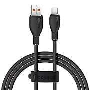 CABLU alimentare si date Baseus Pudding, Fast Charging Data Cable pt. smartphone, USB la USB Type-C 100W, 2m, negru  P10355703111-01  (timbru verde 0.08 lei) - 6932172634100