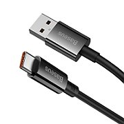 CABLU alimentare si date Baseus Superior, Fast Charging Data Cable pt. smartphone, USB la USB Type-C 100W, 2m, negru  P10320102114-01  (timbru verde 0.08 lei) - 6932172631987