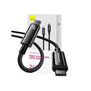 CABLU alimentare si date Baseus Tungsten Gold, Fast Charging Data Cable pt. smartphone, USB Type-C la USB Type-C PD 3.1, 240W, braided, 3m, negru  CAWJ040201  (timbru verde 0.08 lei) - 6932172628840