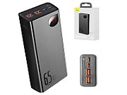 POWER BANK Baseus Adaman Metal, 20000mAh, PD 3.0 + QC 3.0 65W, 2 x USB 1 x USB Type-C, digital display pt. status baterie, total 3A, negru,  PPIMDA-D01  (timbru verde 0.18 lei) - 6953156204324