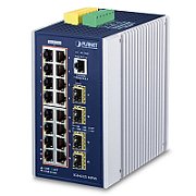 PLANET IGS-6325-16P4S switch-uri Gestionate L3 Gigabit Ethernet (10/100/1000) Power over Ethernet (PoE) Suport Aluminiu, Albastru