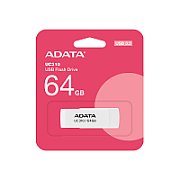 MEMORIE USB 3.2 ADATA 64 GB, protectie slide laterala, carcasa plastic, alb,  UC310-128G-RWH  (timbru verde 0.03 lei)