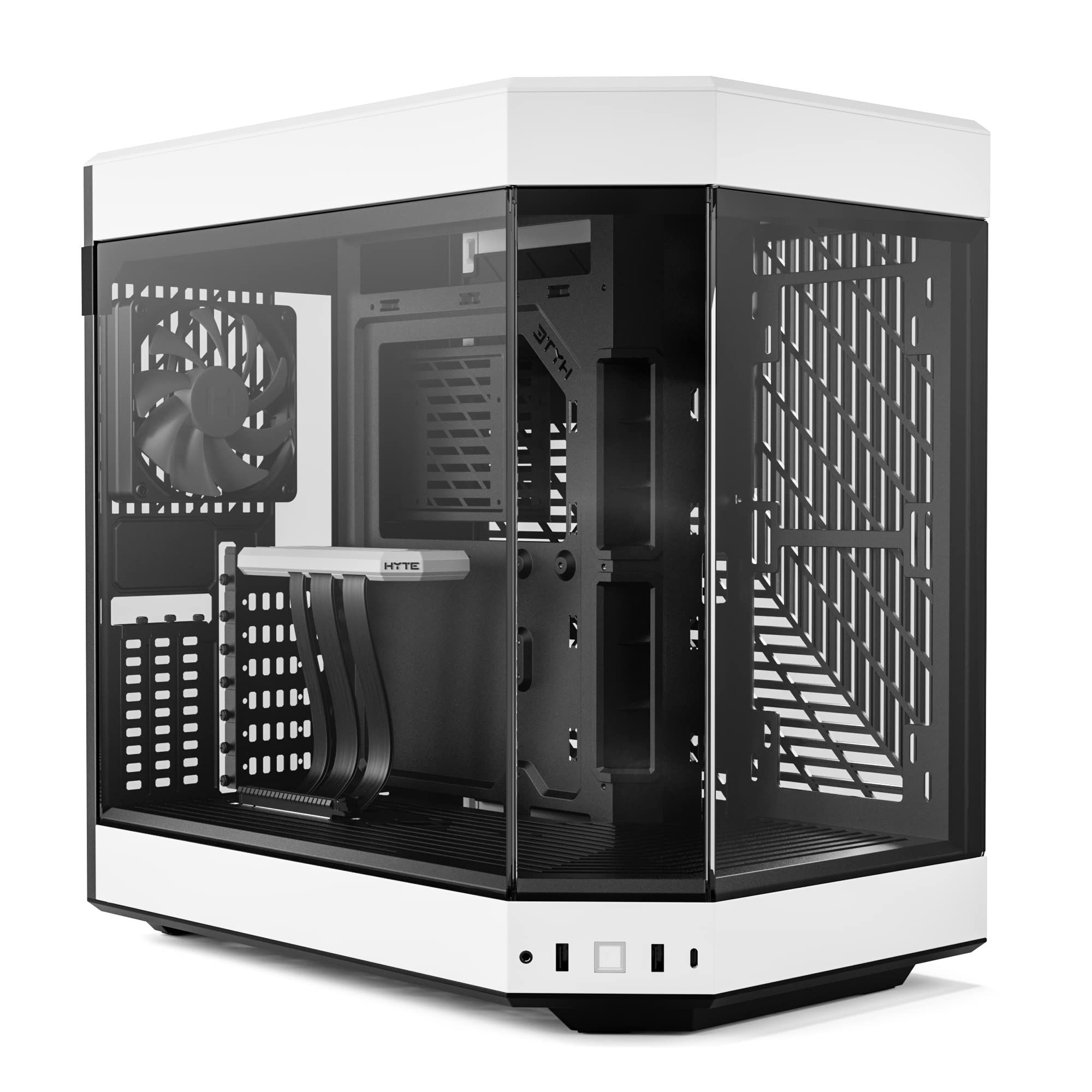 Carcasa HYTE Y60 Mid-Tower BLACK/WHITE E-ATX, PCI Slots 6+3, no psu included, Preinstalled fans 3x 120mm no lightning