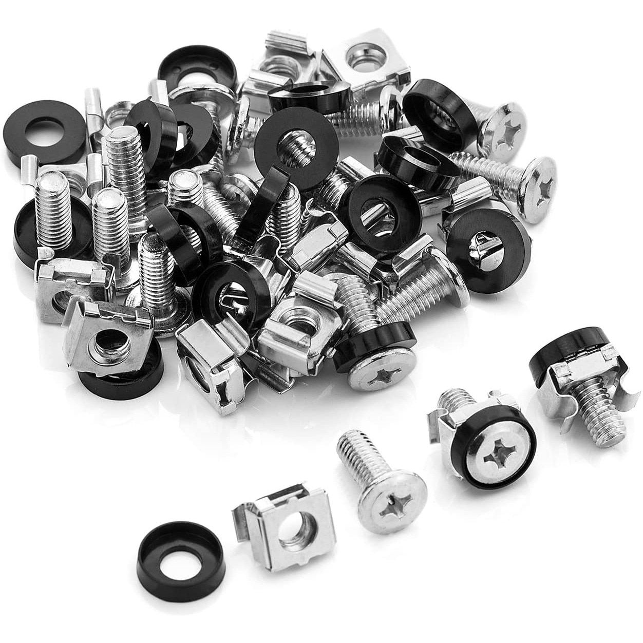 FIBRA optica Emtex- accesorii Set surub RACK, nichelat, punga 50 bucati - EMTEX  M6-50-EMT 