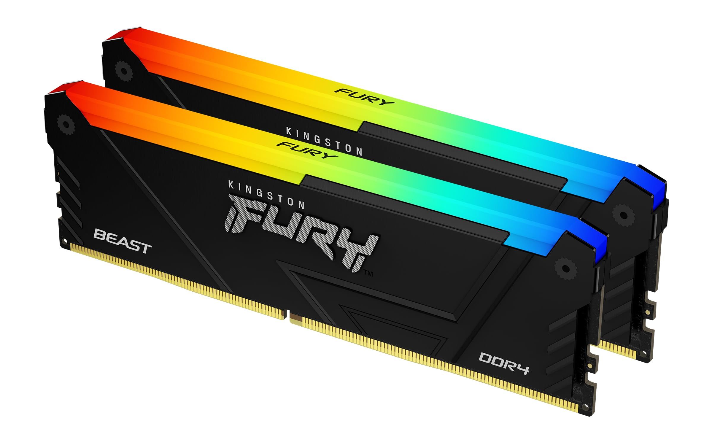 Memorie Kingston FURY Beast 16 GB DDR4 3200 MHz CL16, kit 2 x 8 GB, XMP 2.0, Negru, RGB