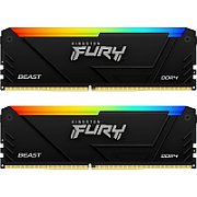 Memorie Kingston FURY Beast 16 GB DDR4 3200 MHz CL16, kit 2 x 8 GB, XMP 2.0, Negru, RGB