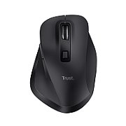 Mouse Trust Fyda ergonomic, reincarcabil, wireless RF 2.4GHz, USB2.0, 6 butoane, rezolutie 2400 DPI, negru