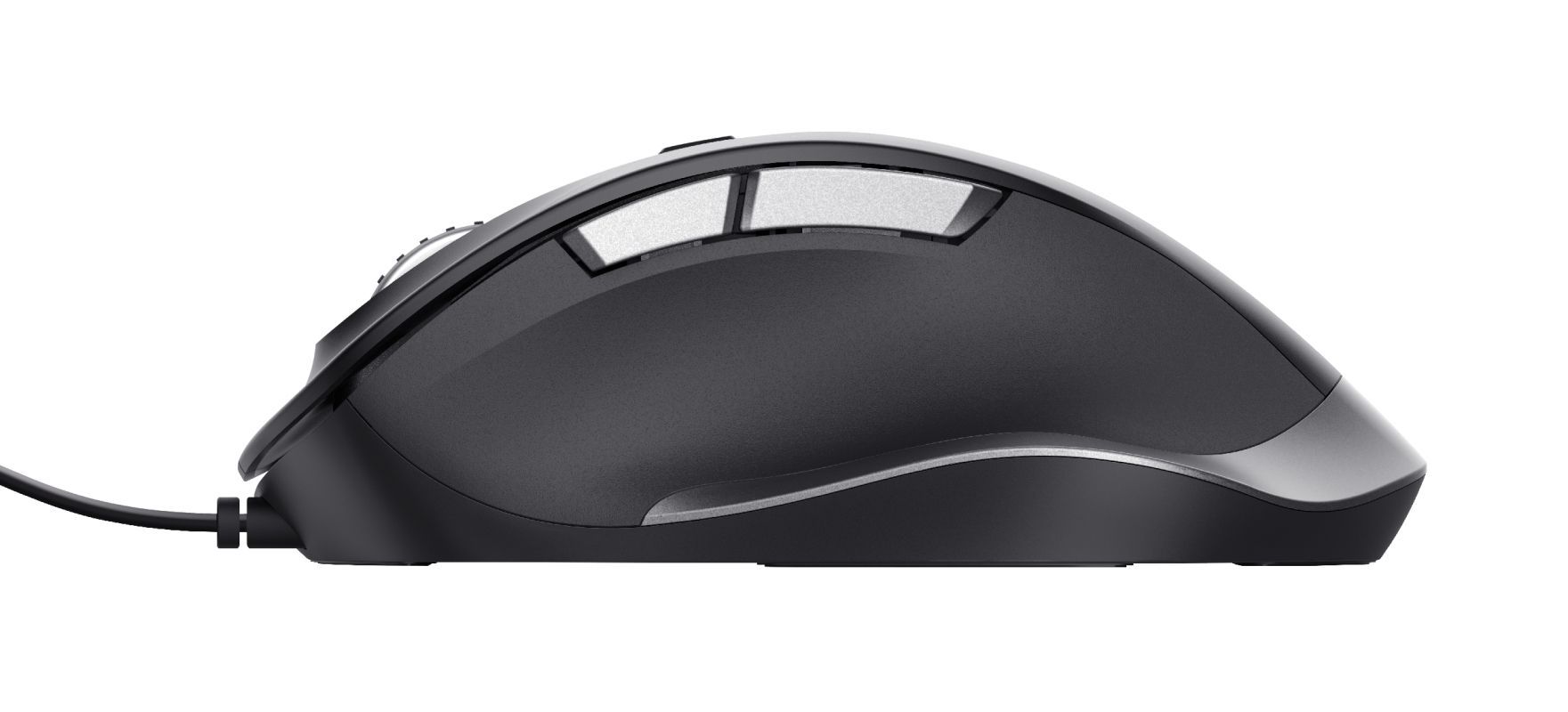 Mouse Trust Fyda cu fir, optic, interfata USB 2.0 rezolutie maxima 5000 DPI, 6 butoane, negru