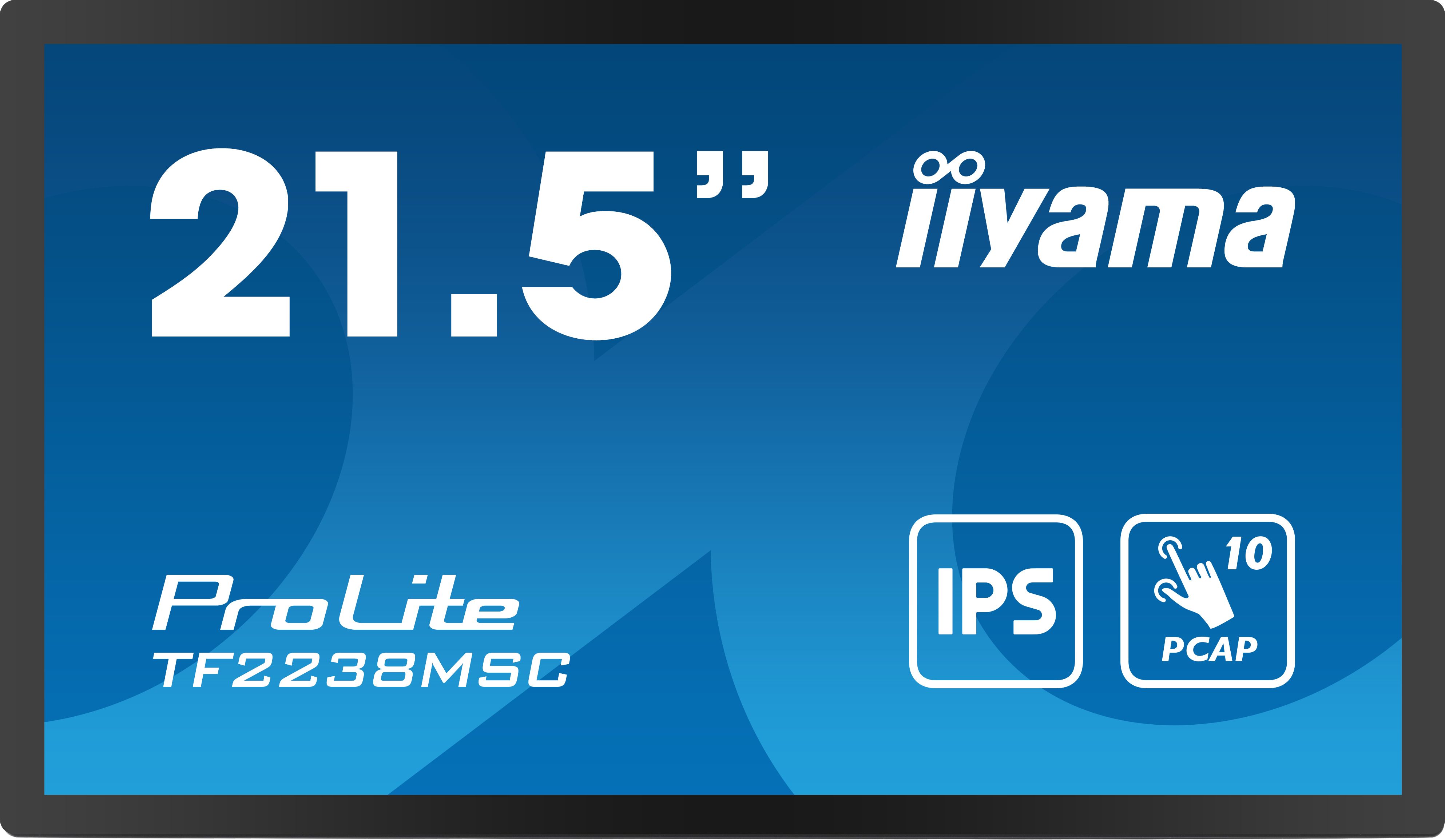 Monitor 21.5 inch LED IIyama ProLite TF2238MSC-B1 1920 x 1080 pixeli, 60 Hz, 5 ms, Negru