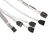 Supermicro MiniSAS HD / 4 SATA 0.75 m 0,75 m Gri, Alb