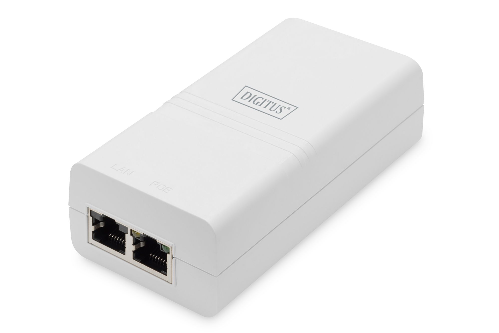 Gigabit Ethernet PoE Injektor, 802.3af, white 802.3af, 15,4 W small housing, white