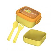 Caserola 2in 1 cu lingurita si furculita, galbena ,U-Grow