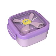 Caserola 2in 1 cu lingurita si furculita, mov, U-Grow