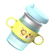 Cana termos cu manere si capac, blue, U-Grow