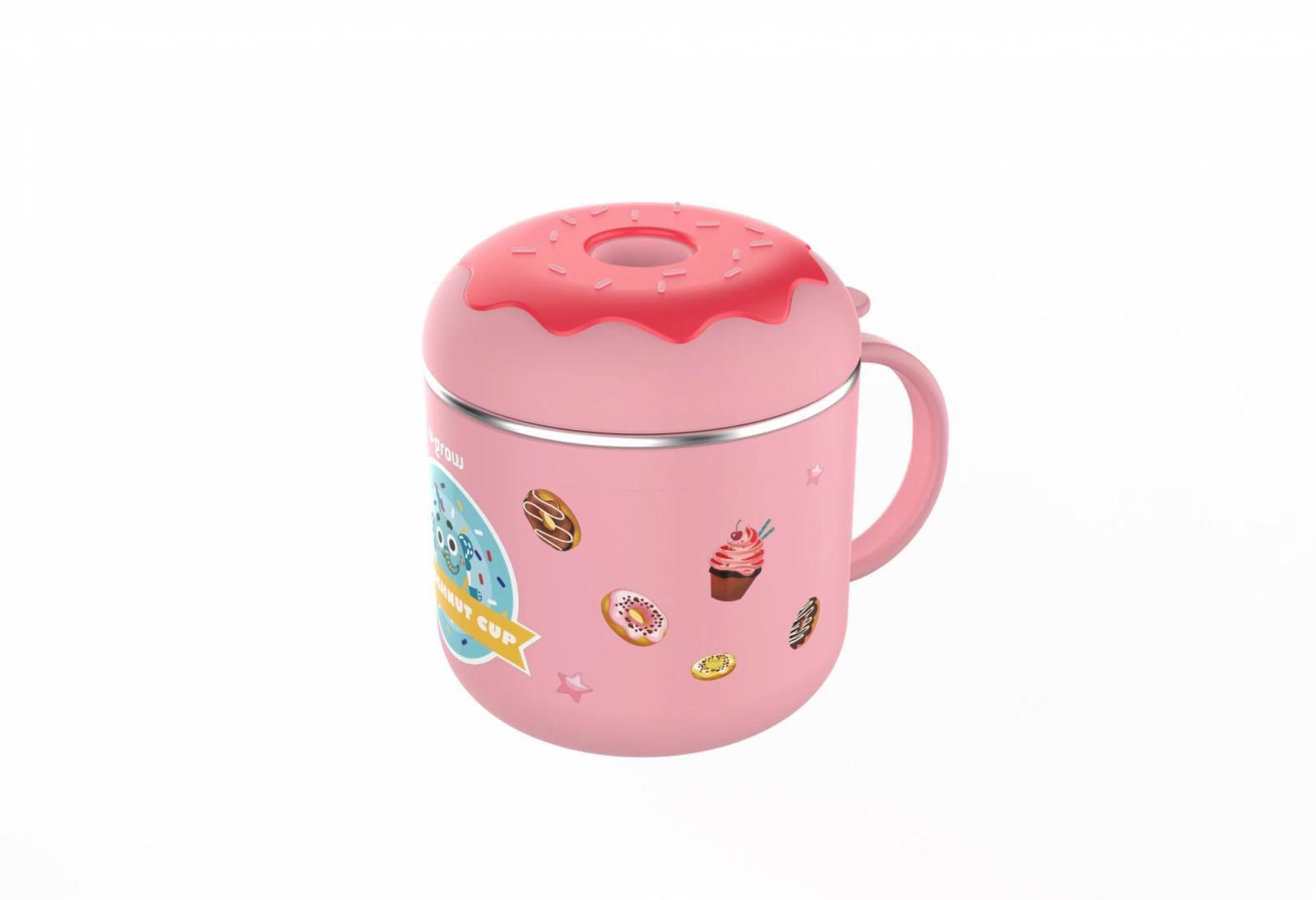 Cana termos cu capac roz, U-Grow
