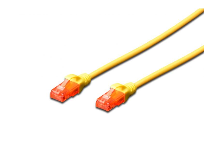 CAT 6 U-UTP patch cord, Cu, LSZH AWG 26/7, length 0.25 m, color yellow