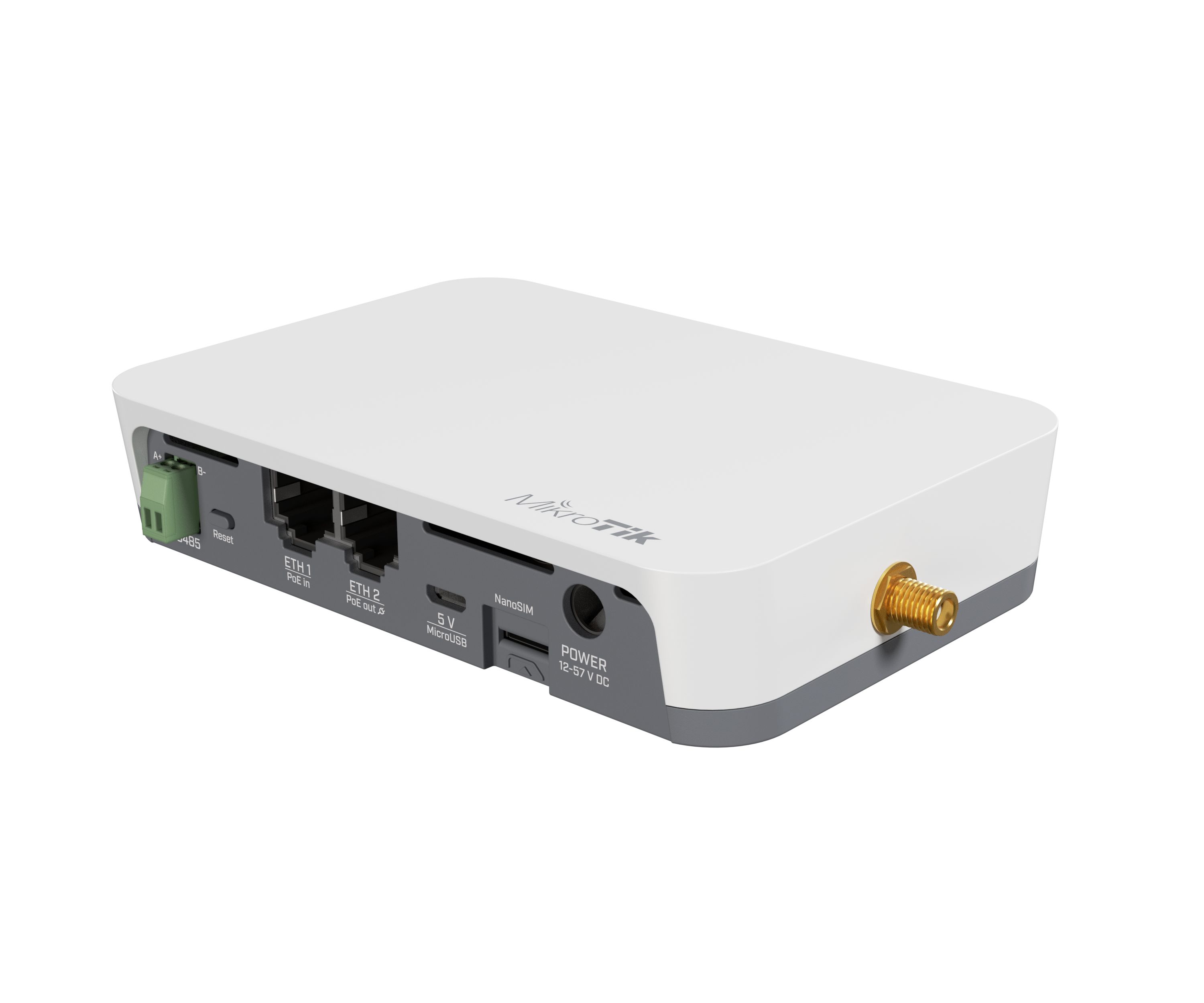 MikroTik Mikrotik KNOT LR9 kit - IoT Gateway with 650MHz CPU, 64MB RAM, 2 x 10/100Mbps Ethernet ports (PoE-in and PoE-out), built-in 2.4Ghz 802.11b/g/n Dual Chain wirele
