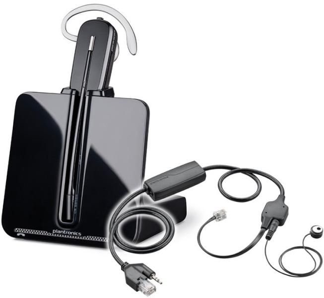 POLY CS540 + HL10 Căști Fără fir Cârlig-ureche Birou/Call center Negru