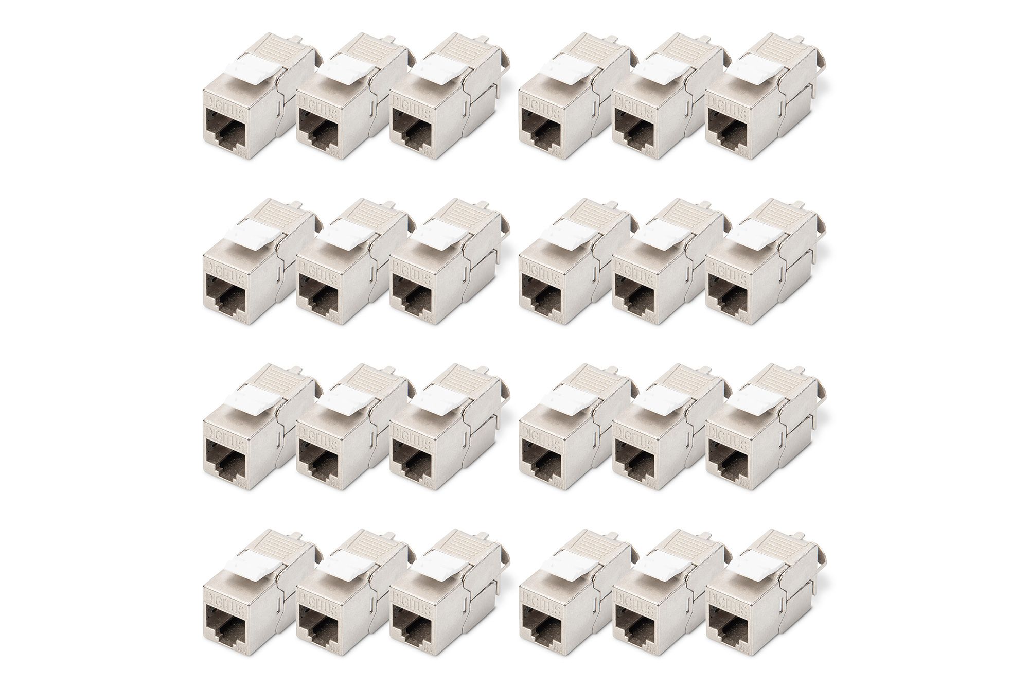 CAT 6A Keystone Jack, shielded,Re-embedded tool free connec., set 24 pcs