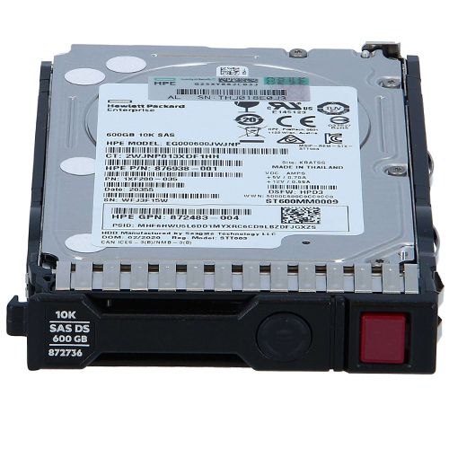 HPE 600GB SAS 12G 10K SFF SC DS HDD