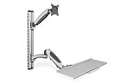 Workstation (Monitor, Keyboard) Wall Mount 27 inch, 6 kg, VESA 75x75, 100x100, silver