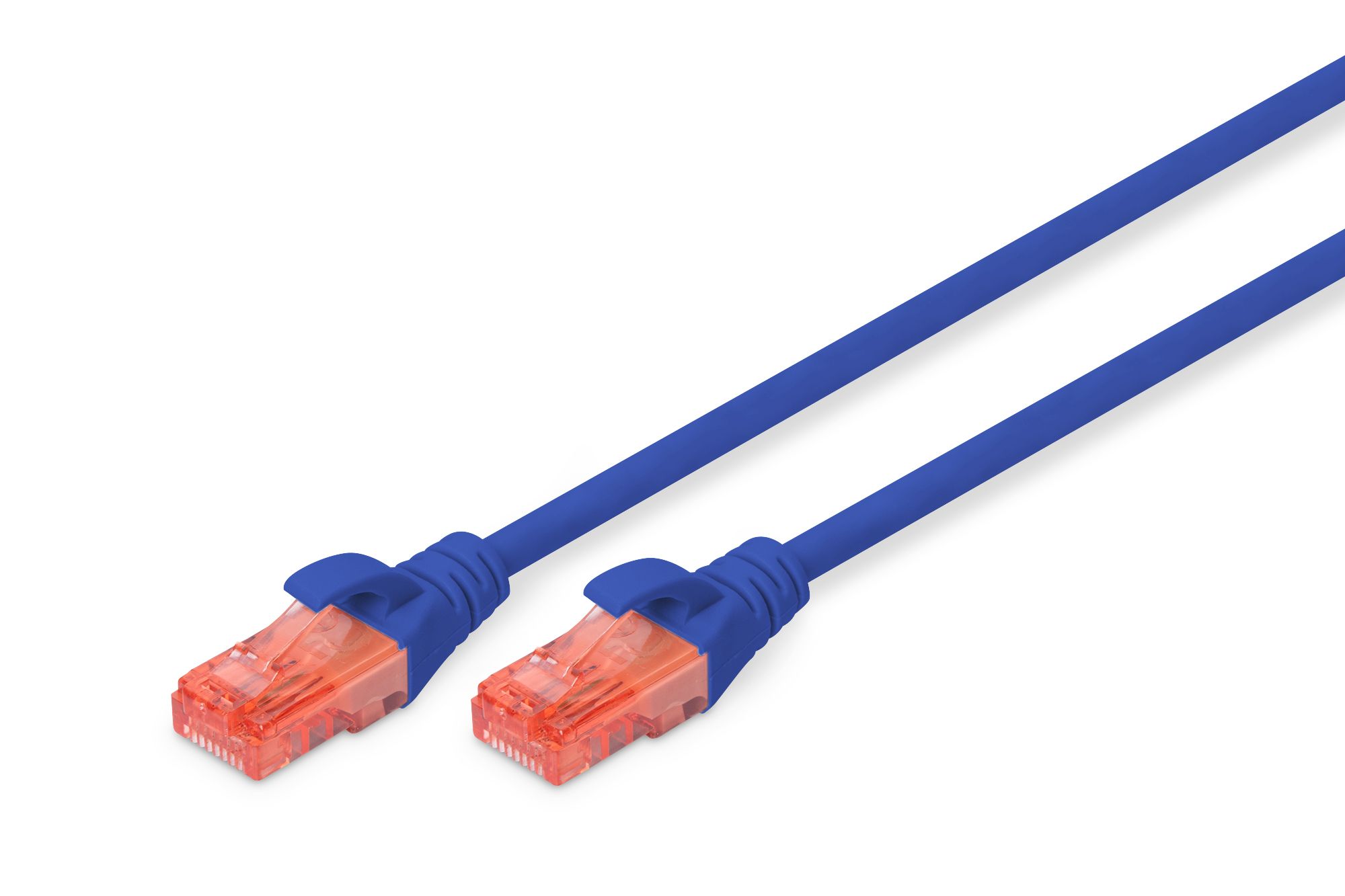 CAT 6, U-UTP patch cord, PVC AWG 26/7, length 0.5 m, color blue