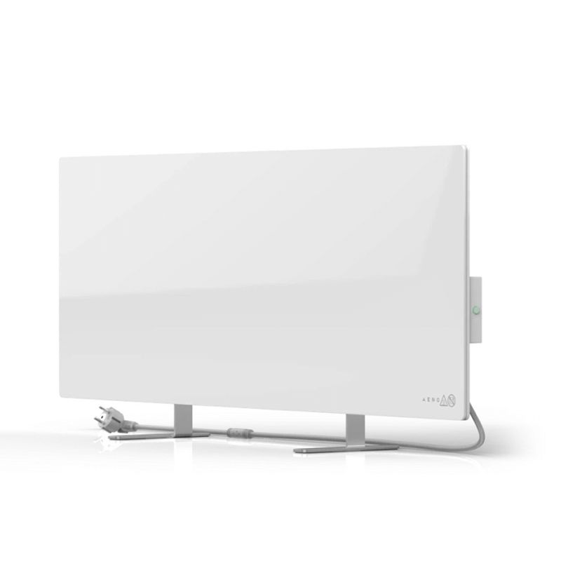AENO Premium Eco Smart Heater, 700W, Tempered glass, Infrared+convection heating type, Plug type: Europe (E/F type), WHITE