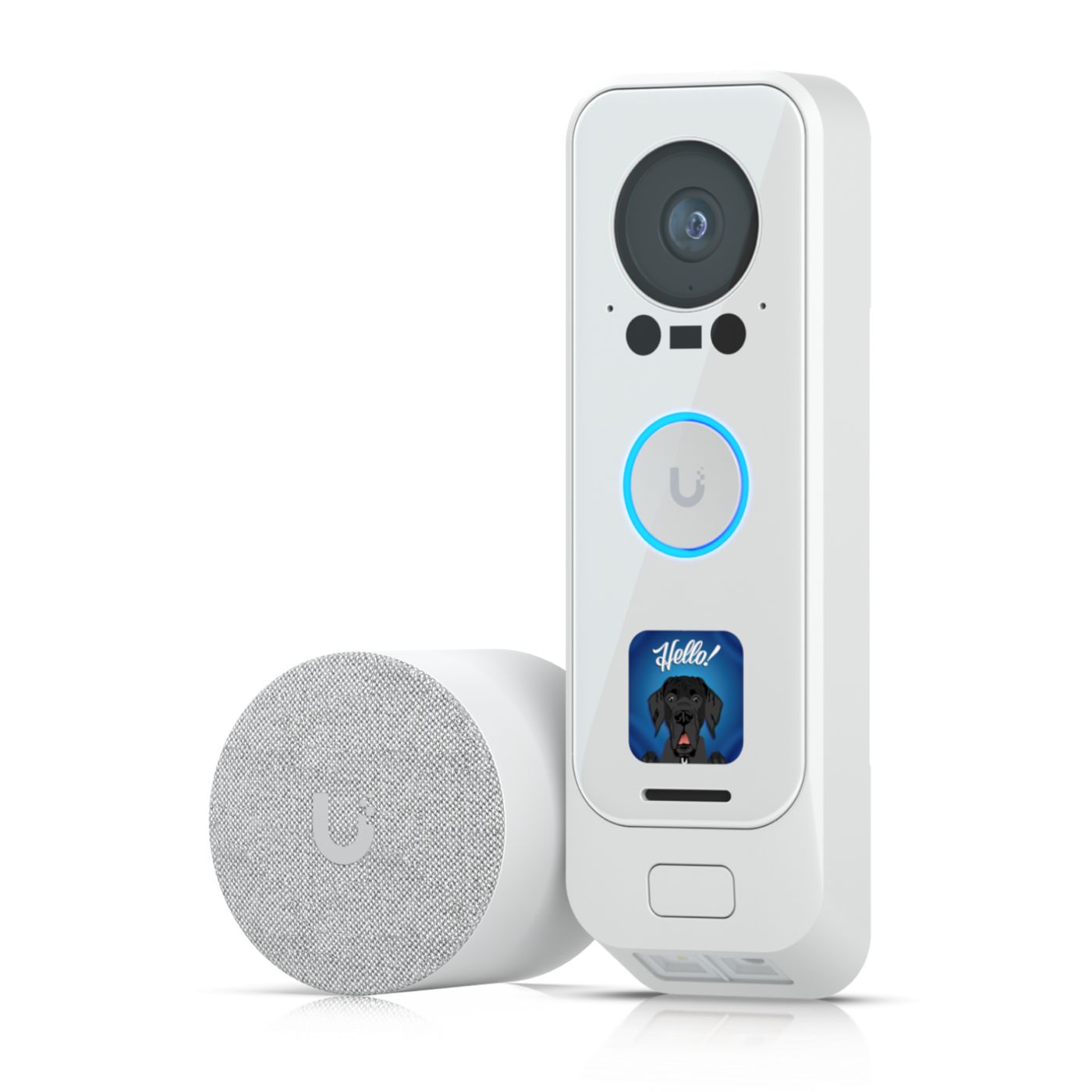 Ubiquiti Dual-camera PoE doorbell and chime with advanced AI and usability features, White Color
