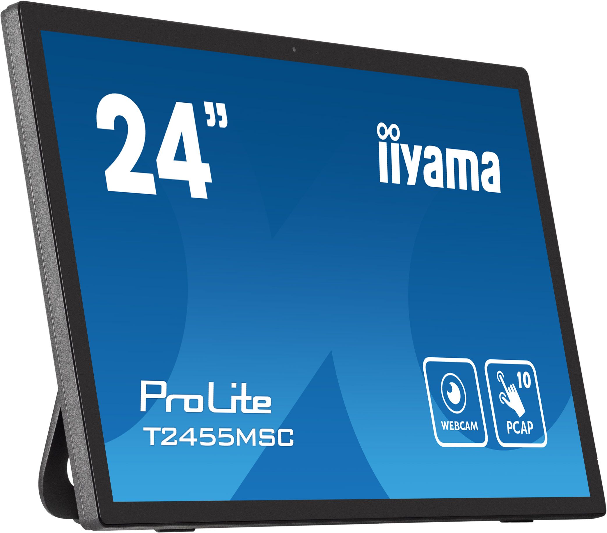 IIYAMA T2455MSC-B1 24inch IPS 1920x1080 Bonded PCAP 10P Touch Flat Bezel Free Glass Front 350cd/m2 HDMI Displayport USB 3.0-Hub