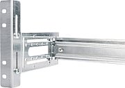 DIN rail holder, 4U, 178x483x223 mm, galvanized incl. din rail, variable depth and height