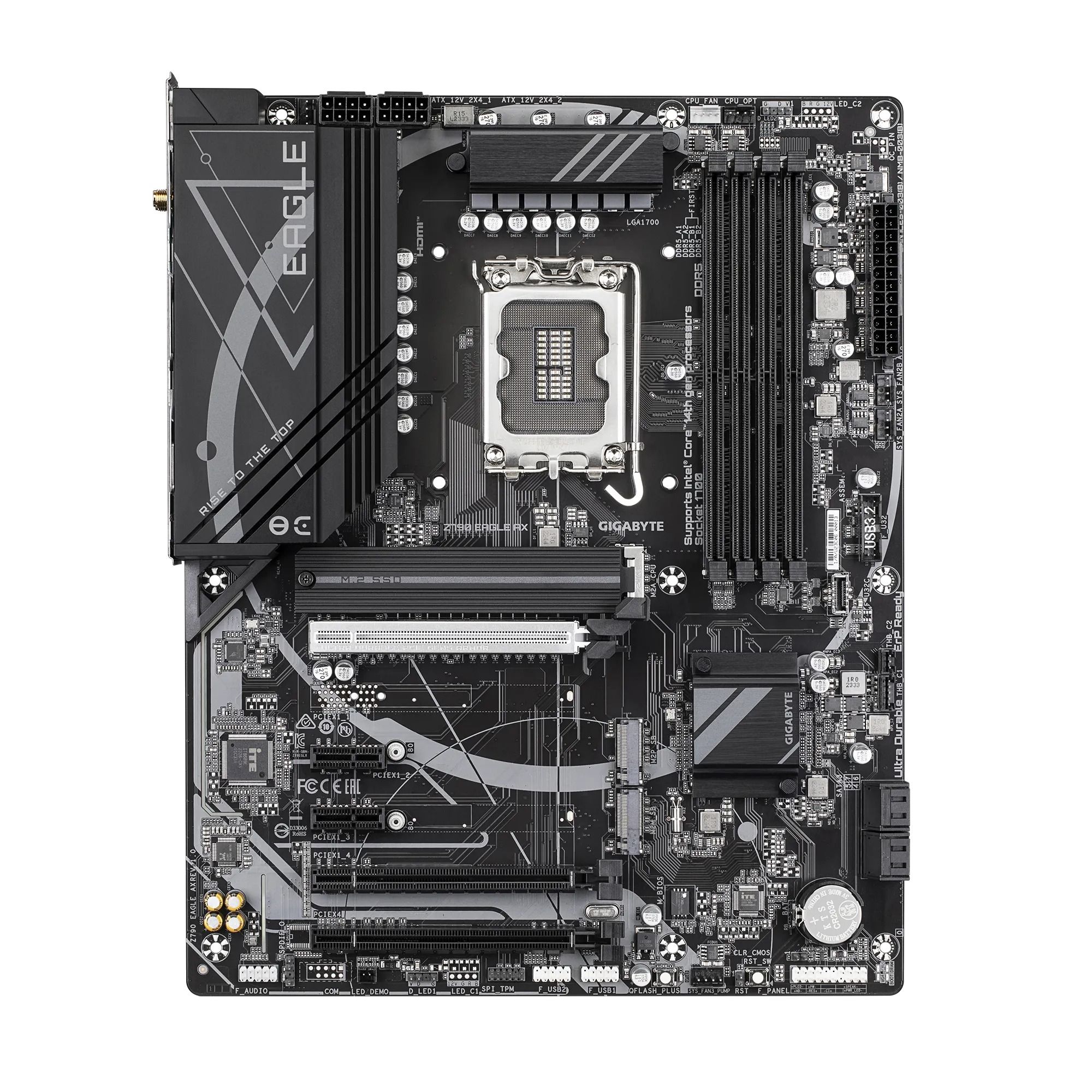 Placa de baza GIGABYTE Z790 EAGLE AX, socket 1700, 4x DDR5 UDIMM, 4x SATA, 3x NVMe, 13x USB-A, 2x USB-C, ATX