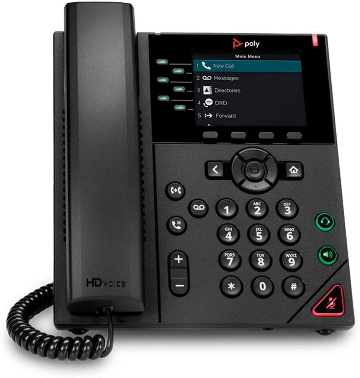 HP Poly VVX 350 6-Line IP Phone and PoE-enabled