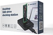 GEMBIRD Desktop USB Type-C M.2 SATA NVME SSD drive docking station black