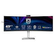 Monitor 48.8 inch LED Philips 49B2U6900CH 5120 x 1440 pixeli, 75 Hz, 4 ms, Negru/Argintiu