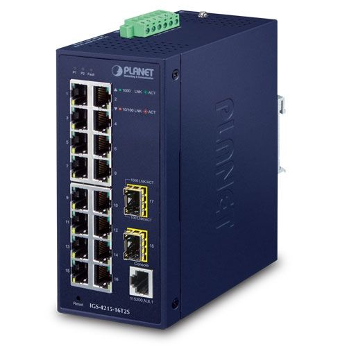 Switch Planet IGS-4215-16T2S, 16 porturi 10/100/1000 Mbps