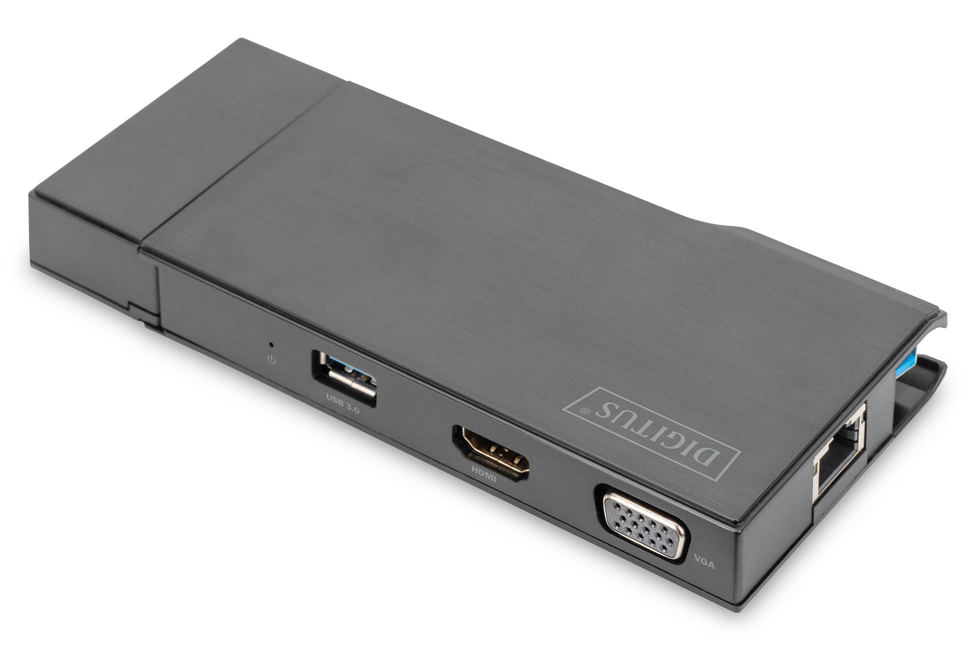 Universal Docking Station, USB 3.0, 7-Port, Travel 2x Video, 2x USB 3.0, RJ45, 2x Card Reader