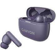 CANYON OnGo TWS-10 ANC+ENC, Bluetooth Headset, microphone, BT v5.3 BT8922F, Frequence Response:20Hz-20kHz, battery Earbud 40mAh*2+Charging case 500mAH, type-C cable length 24cm,size 63.97*47.47*26.5mm 42.5g, Purple
