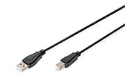 USB connection cable, type A - B M/M, 3.0m, USB 2.0 suitable, bl