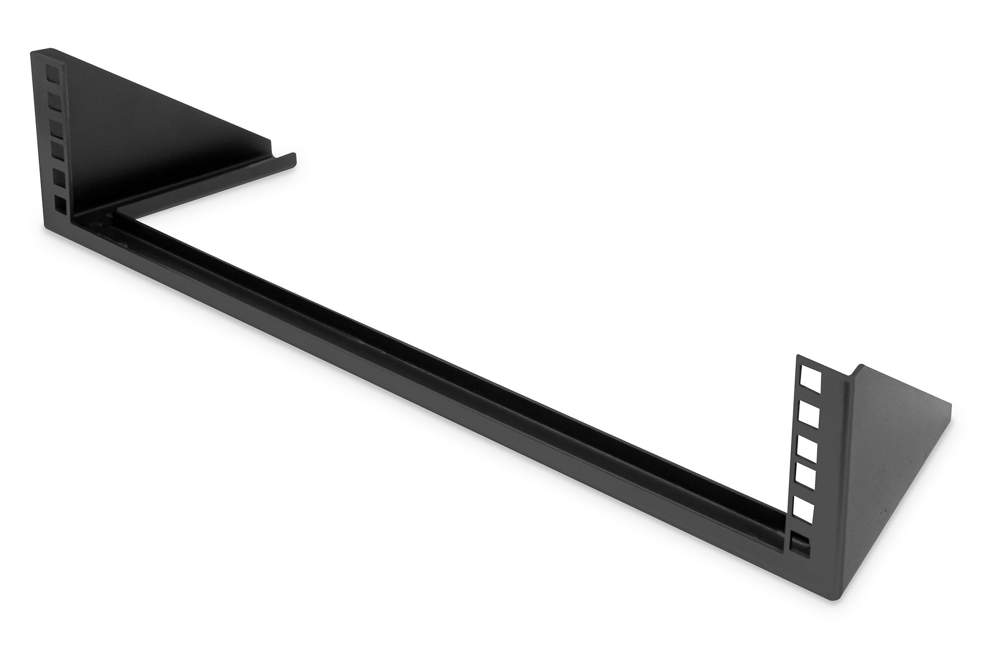 2U vertical wall mounting bracket 105 x 504 x 151 mm, black
