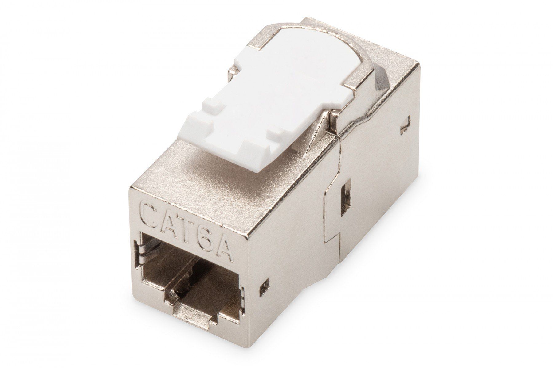 CAT 6A modular coupler, shielded RJ45 to RJ45, snap-in panel mount