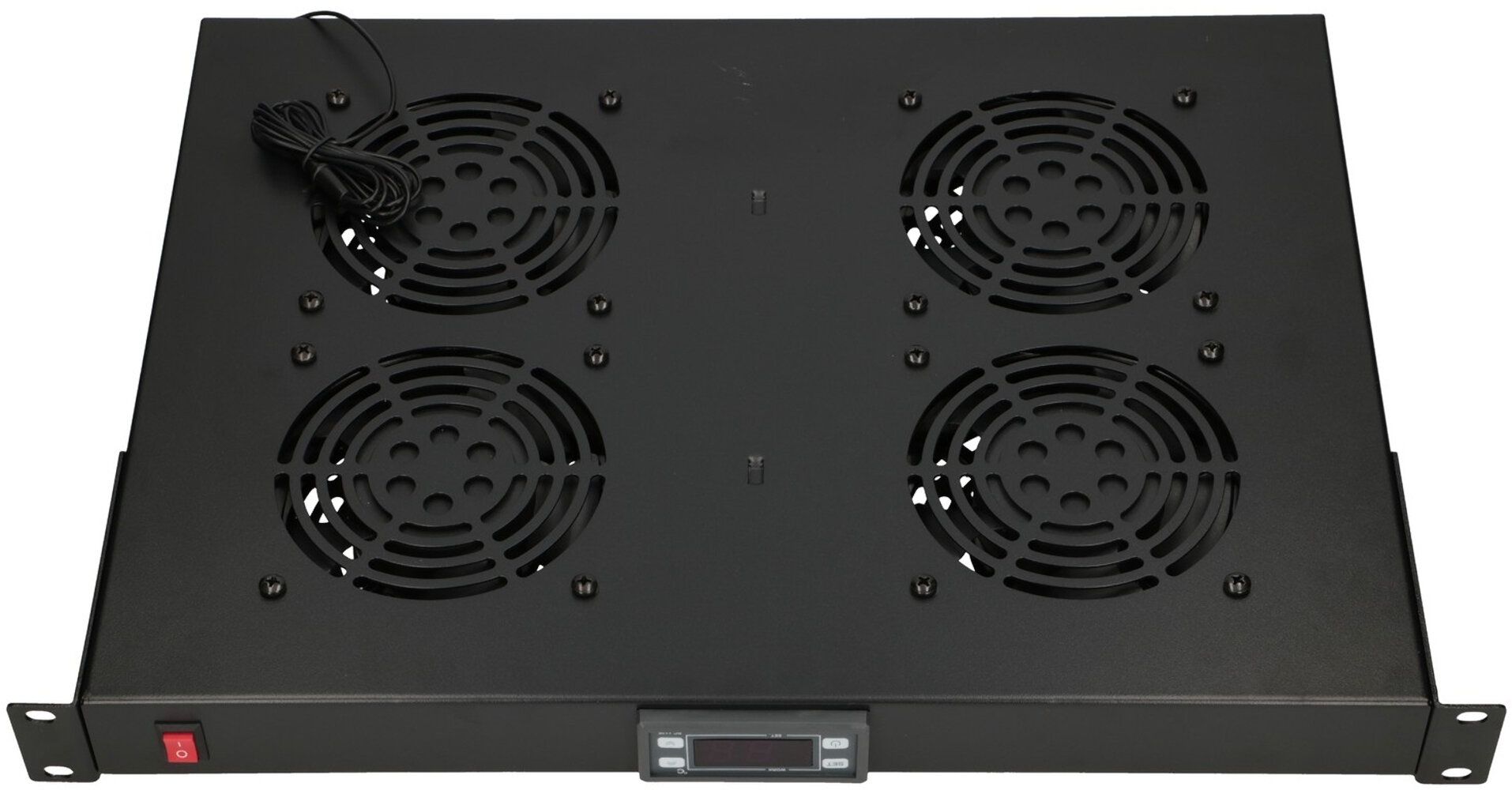 Extralink 19\  RACK MOUNT FAN PANEL (4 FANS) WITH THERMOSTAT Panou ventilator