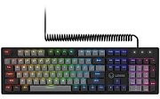 LORGAR Azar 514, Wired mechanical gaming keyboard, RGB backlight, 1680000 colour variations, 18 modes, keys number: 104, 50M clicks, linear dream switches, spring cable up to 3.4m, ABS plastic+metal, magnetic cover, 450*136*39mm, 1.17kg, black, EN layout