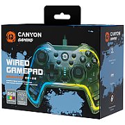 CANYON GP-02, Wired gamepad for Windows/PS3/Android media box/android tv set/Nintendo Switch, 2M cable, 152*110*55mm, 215g