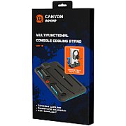 CANYON CS-5, PS5 Charger stand, with RGB light, 315*185*28mm, with 23CM+0.5cm cable, 475±10g, Black