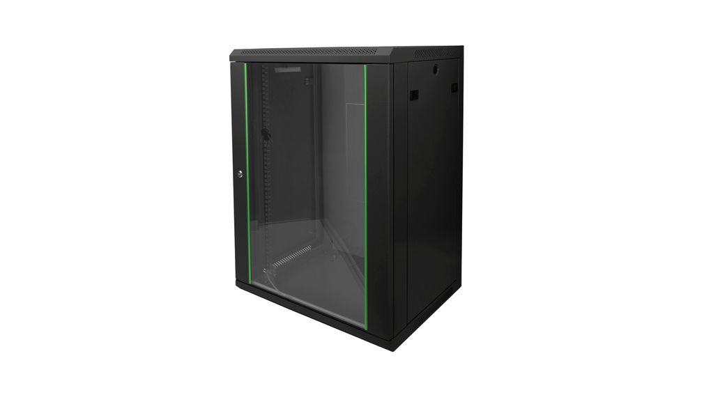 16U wall mounting cabinet, Dynamic 789x600x450 mm, color black (RAL 9005)