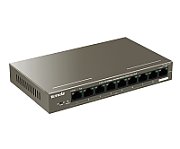 Tenda SWITCH PoE Tenda fara management 9-Porturi 10/100 Mbps cu 8-Porturi PoE, IEEE 802.3af, carcasa metalica, rackabil  TEF1109P-8-102W  (timbru verde 2 lei)