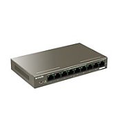 Tenda SWITCH PoE Tenda fara management 9-Porturi 10/100 Mbps cu 8-Porturi PoE, IEEE 802.3af, carcasa metalica, rackabil  TEF1109P-8-102W  (timbru verde 2 lei)